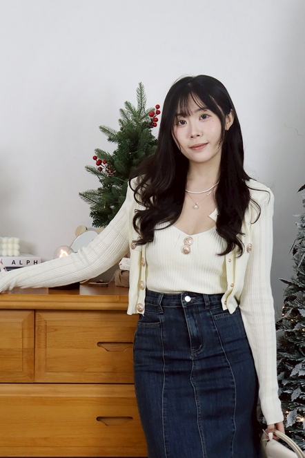 針織背心兩件套