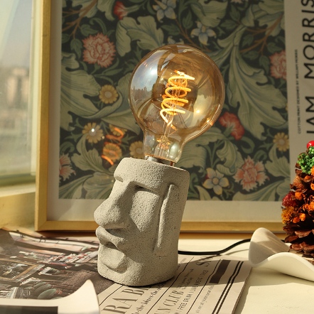 曙MUSE｜張嘴摩艾水泥USB桌燈