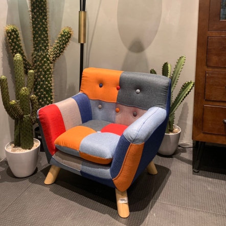 彩色復古拼布兒童沙發（請私訊官方）