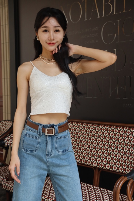 細閃亮片細肩小可愛