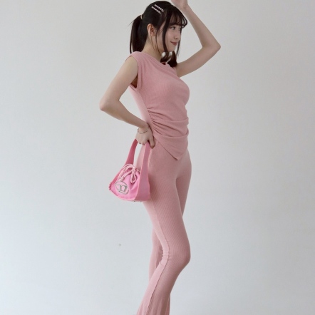 短袖合身壓線套裝