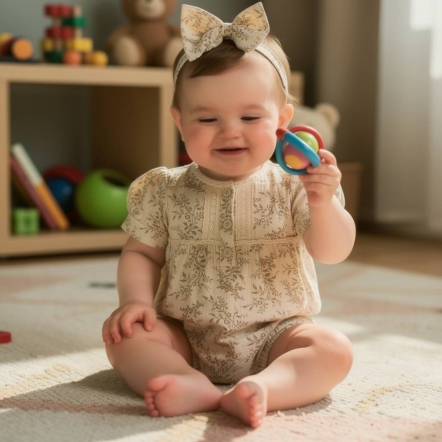 碎花髮帶花邊包屁衣