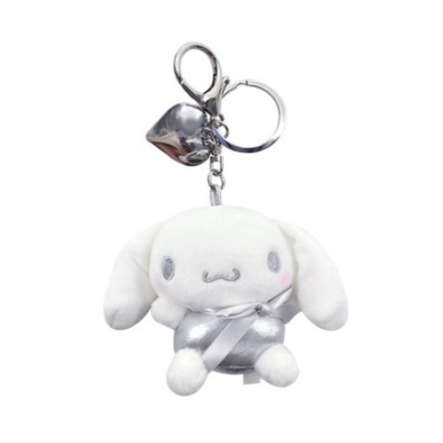 銀色大耳狗吊飾(大)