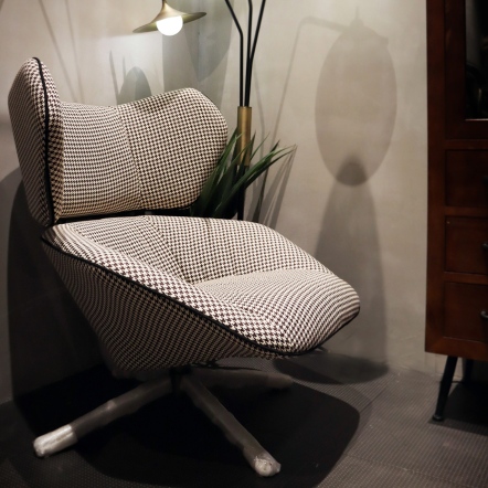 千鳥格金腳休閒椅（請私訊官方）